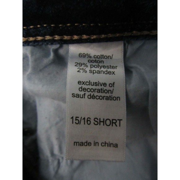 maurices Women Jeans Size 15/16 Short Blue Sandblasted Midrise Flare Denim - Picture 4 of 4